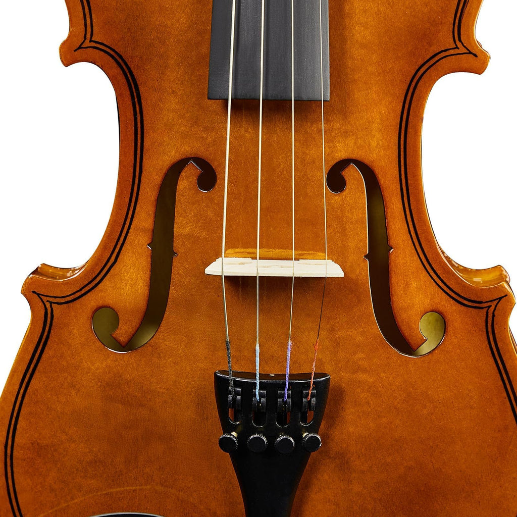 4/4 Full Size Beginner Violin, Acoustic Fiddle Set for Adults, Teens, and Students (Age 12+), with Case, Bow, Bridge, and Rosin (Pink)