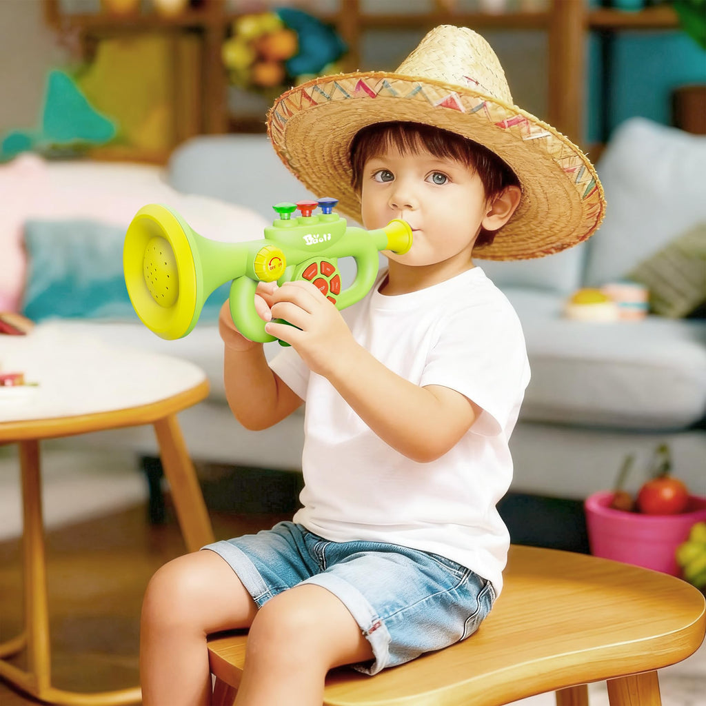 Generic Toddler Musical Trumpet Toy for Kids - 2026 Upgraded Musical Enlightenment Instrument Toy, Develops Musicality, for Boys Girls Ages 3 4 5 6 7 8, Pink