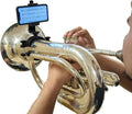 Low Brass XL Phone Lyre 2”-4” for Marching Baritone, Euphonium, Bass Trombone, and More. Brass Horn Instrument Accessory