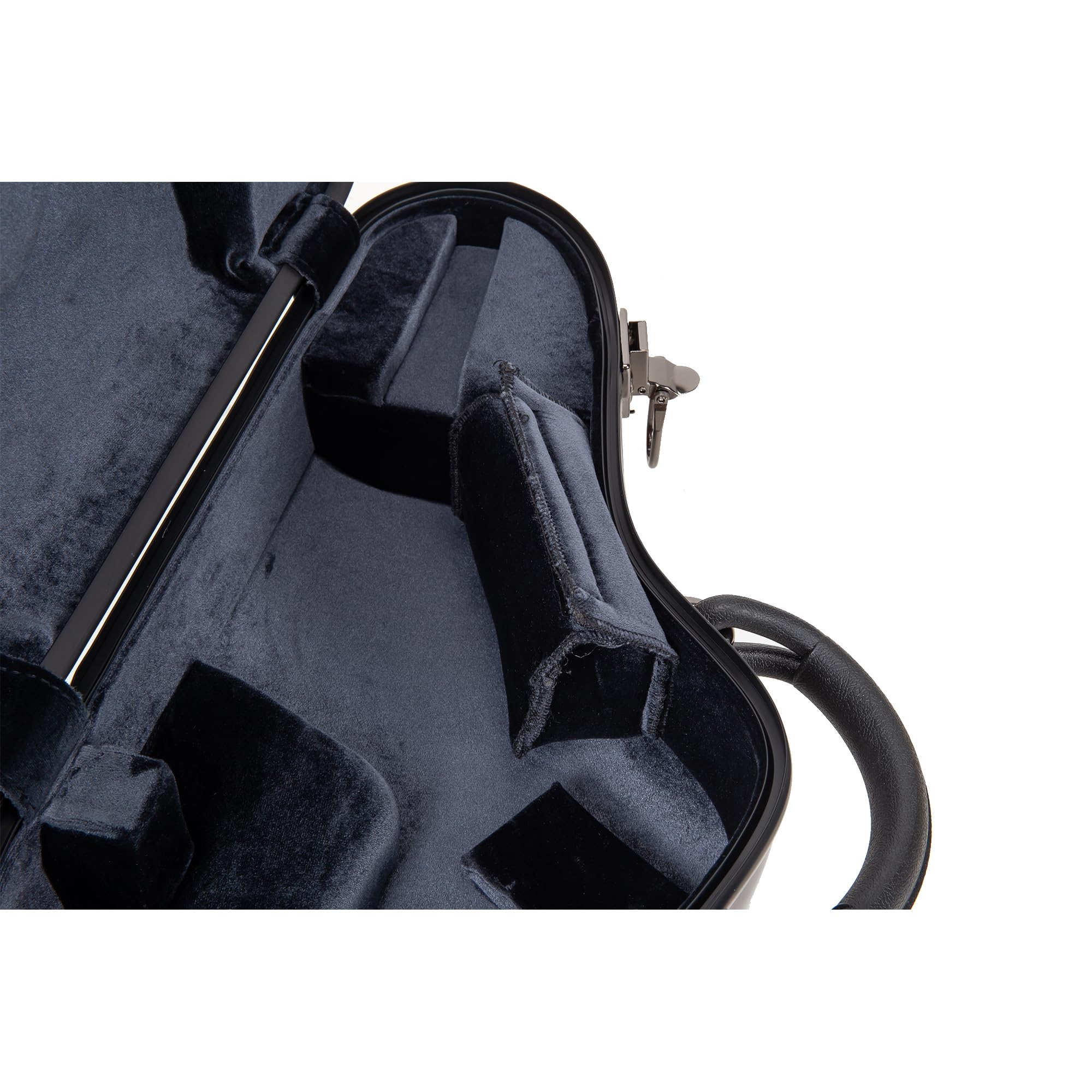 Crossrock Pro-Grade Straight Soprano Saxophone Case | Crimson Red Gloss, TSA Lock, Elite Protection, Detachable Backpack Straps, Accessory Pocket for Professional Musicians