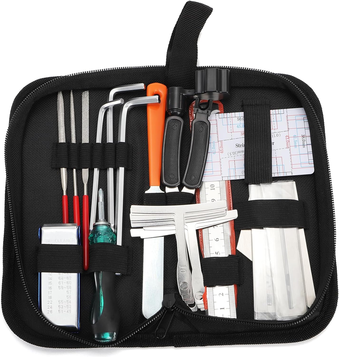 SOUJOY 26Pcs Guitar Tools for Set Up, Repair & Maintenance Kit with Carry Bag, Luthier Tools, Guitar Winder, Setup Kit for Guitar, Ukulele, Bass, Mandolin, Banjo