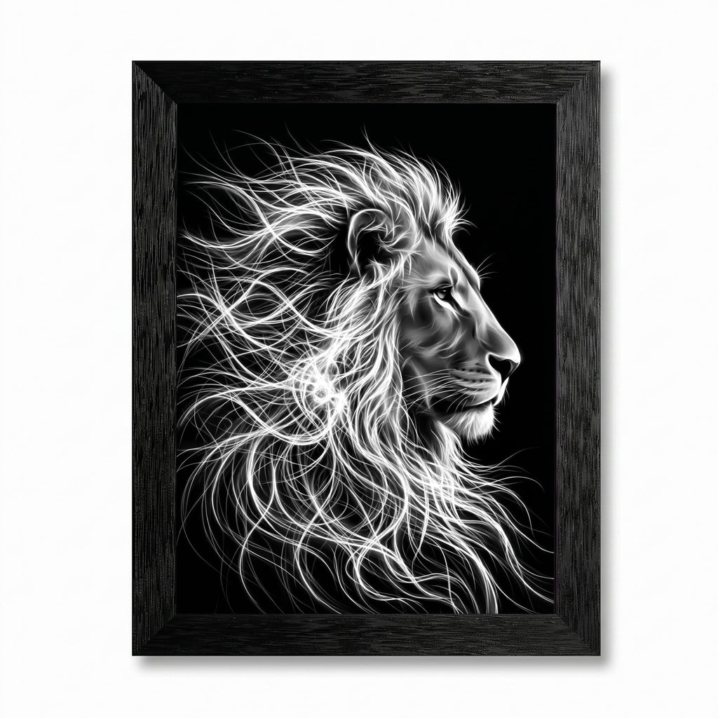 Framed Canvas Wall Art Minimalist Abstract Cello Musical Instrument Electric White Glowing Lines on Black Canvas Print Poster Black Frame Wall Decor for Music Room Studio Modern Art, Inch 24x36
