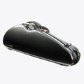 4/4 Full Size Violin case High-Strength Carbon Fiber Half Round Violin Music Bag With Combination Lock and Extra Bag Black Violin Hard Case (VB-Semicircle-BlackDot spot)
