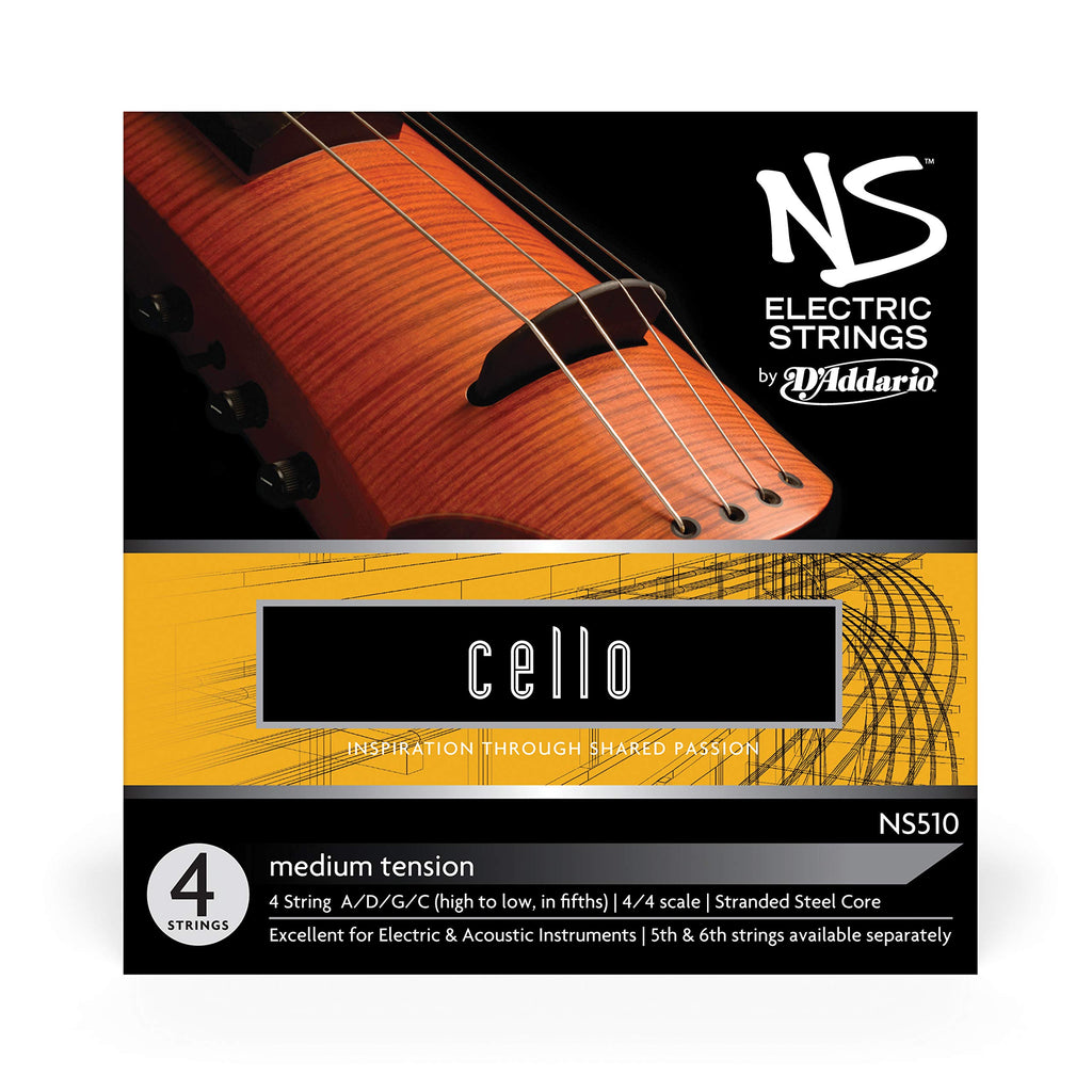 D'Addario NS Electric Cello String Set, 4/4 Scale, Medium Tension