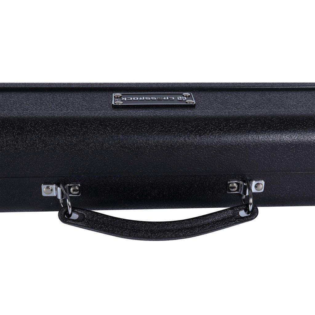 Crossrock ABS Trumpet Case for Bb Horn | Textured Blue Finish with Velvet Interior, Security Lock, Metal Feet & Detachable Strap (CRA862TRBL)