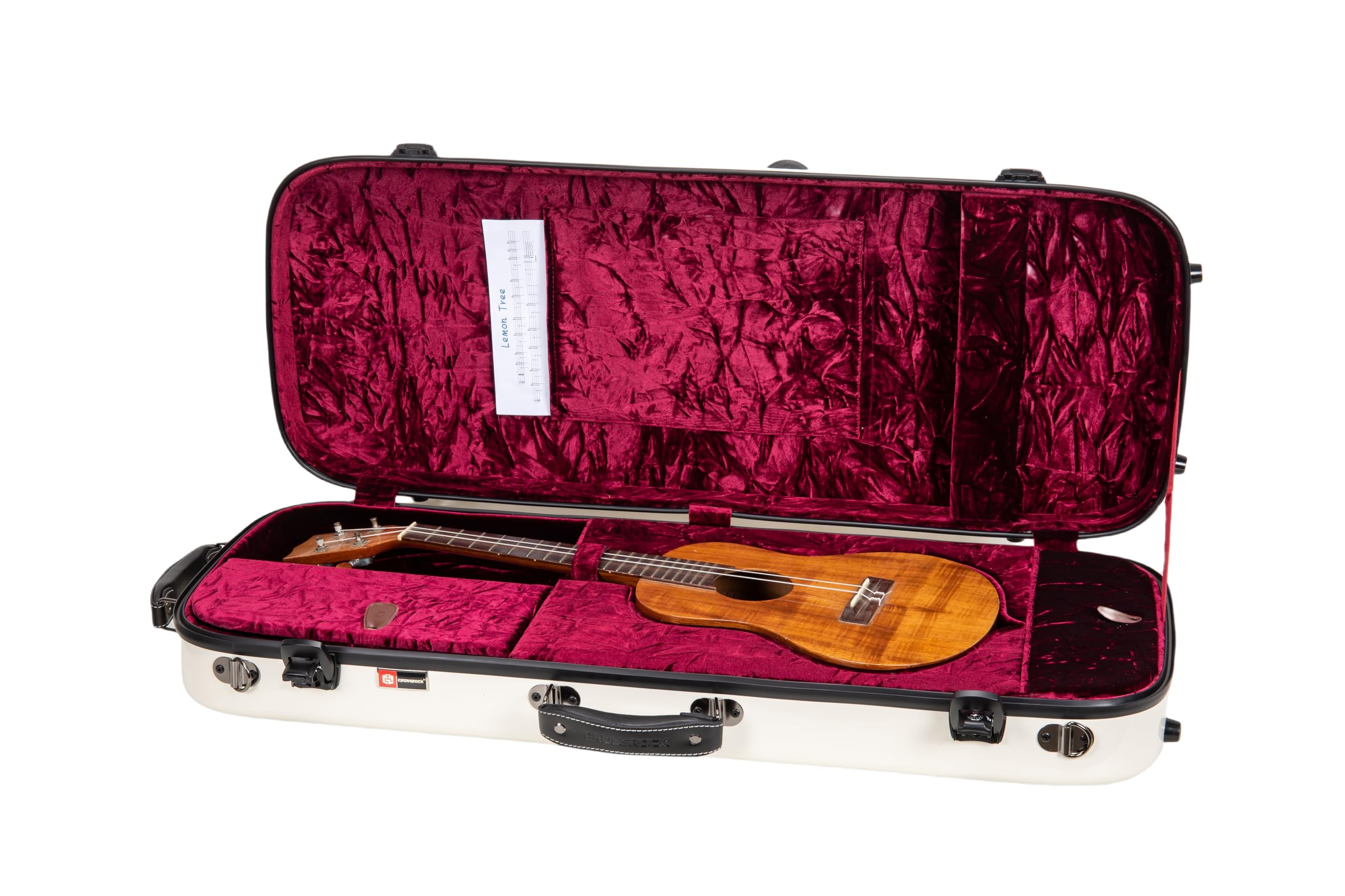 Crossrock Fiberglass Cello Case with Wheels | Fits 4/4 Full-Size Cellos – Yellow Hardshell with Music Pouch, Combination Lock Backpack Straps, 3 Handles - Yellow (CRF2020CEFYL)