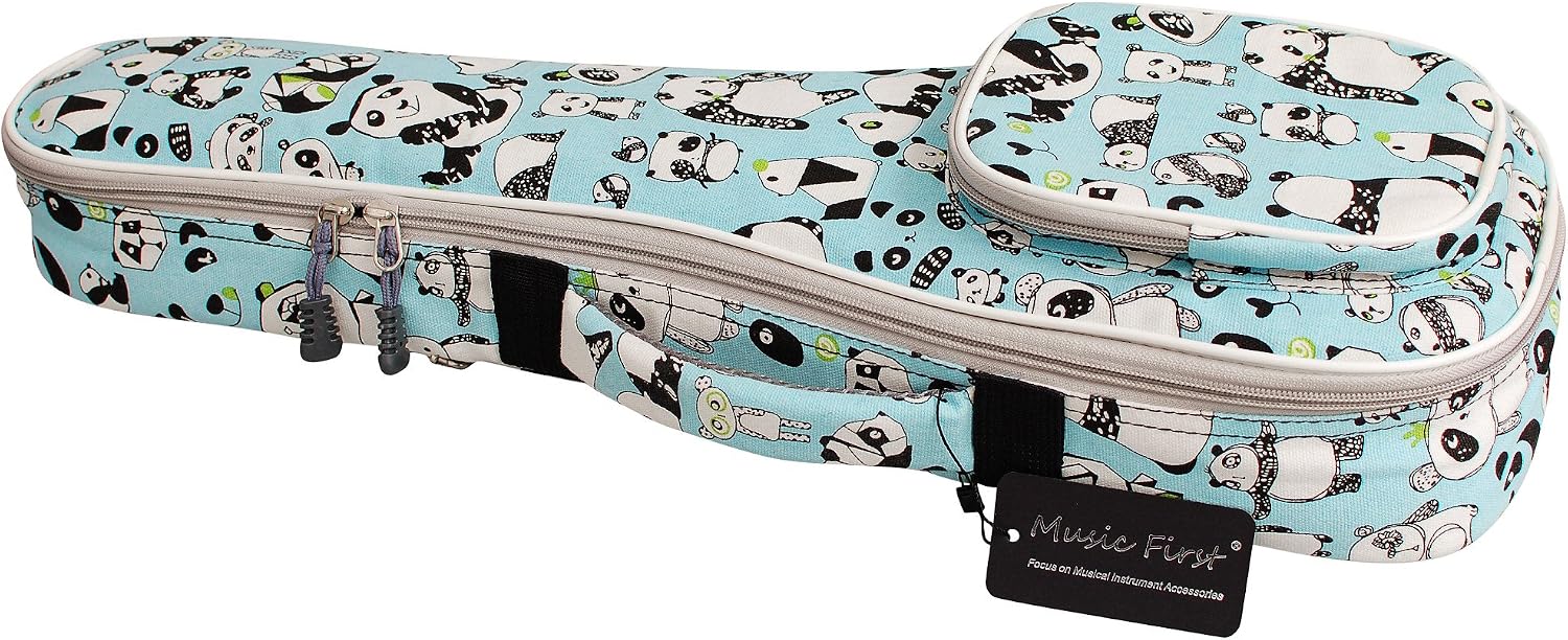 MUSIC FIRST Original Design 15mm Padded Cartoon Panda Violin bag, 1/4 1/2 Soft Violin Case, Violin Travel Bag, Violin Backpack Notice: Fit for 1/2 and 1/4 Size Violin, Max bow length 62cm (24.4 inch)