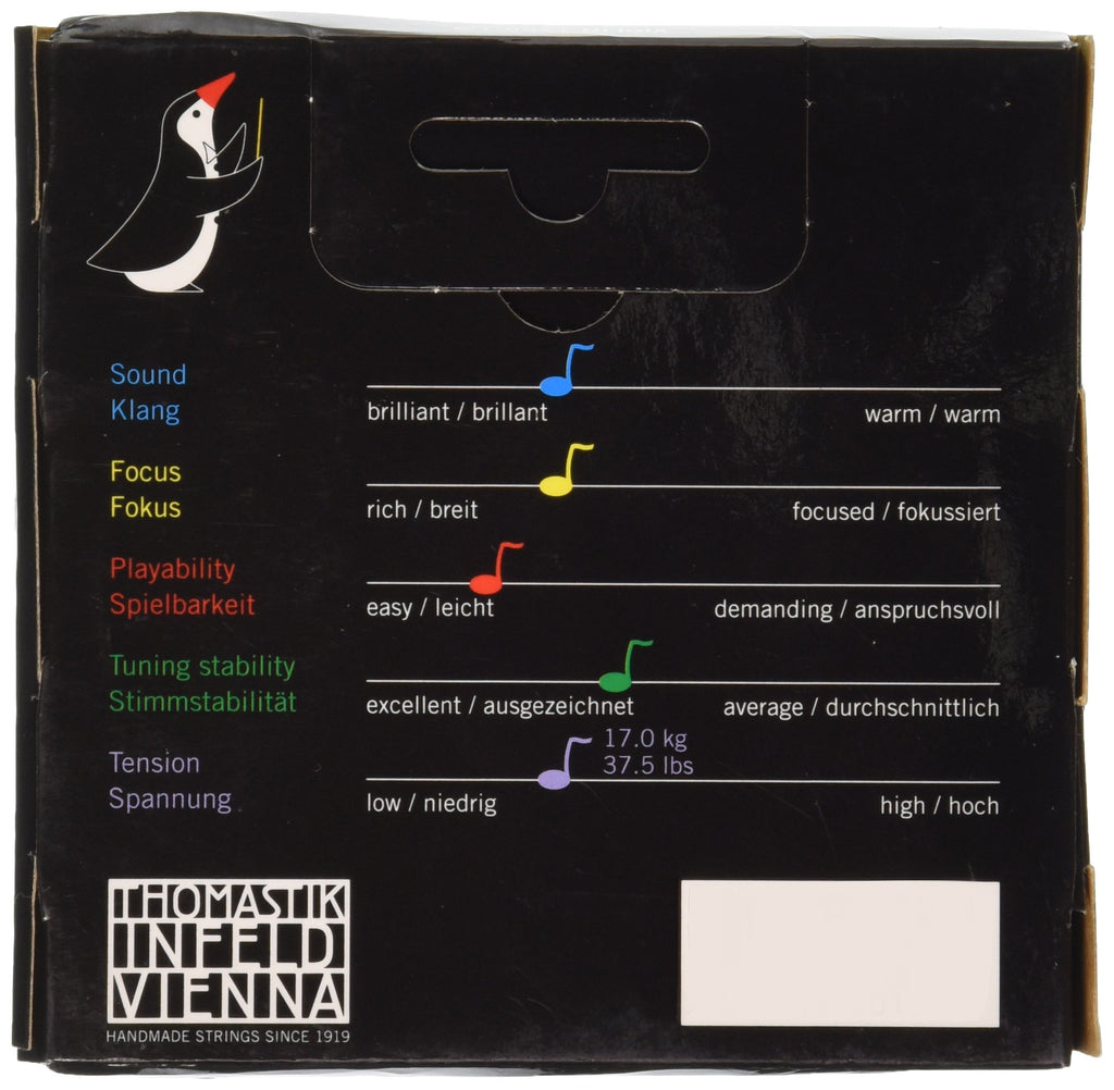 Thomastik-Infeld Dominant Violin String Set, 4/4 Size, Medium Tension - 135B - Synthetic Core A, D, G with Stainless Steel E, Removable Ball - Clear & Balanced Tone, The Reference Standard for Violin