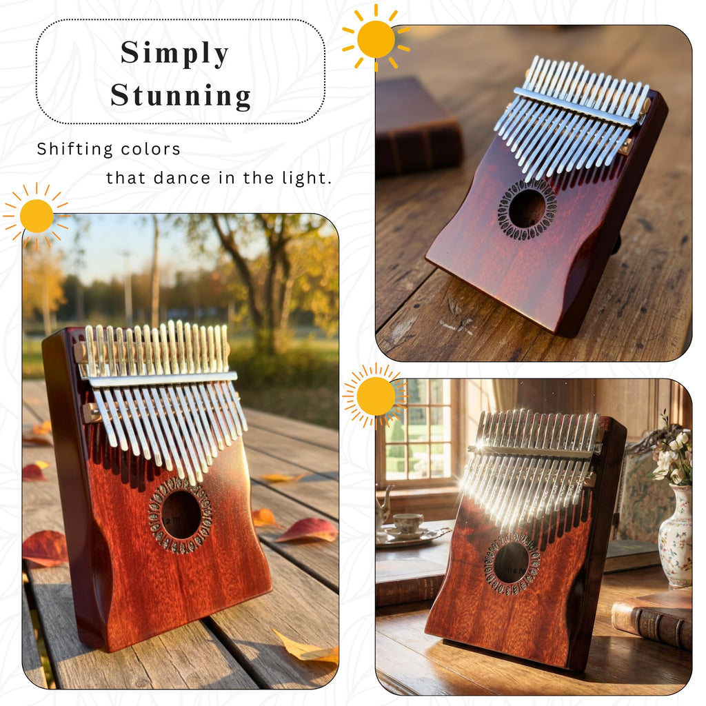 Newlam Kalimba Thumb Piano 17 Keys, Musical Gift for Kids and Adults