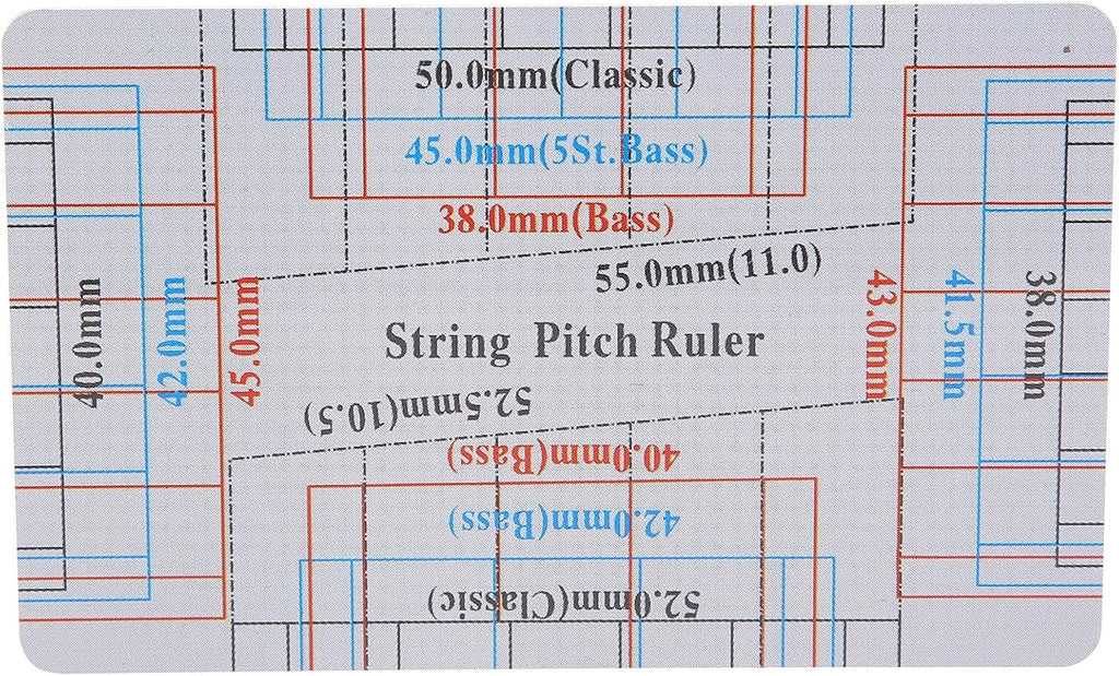 SUNGOOYUE String Action Gauge Ruler Measuring Repair Set Up Tool Kit for Guitar - Practical and Convenient PVC Material