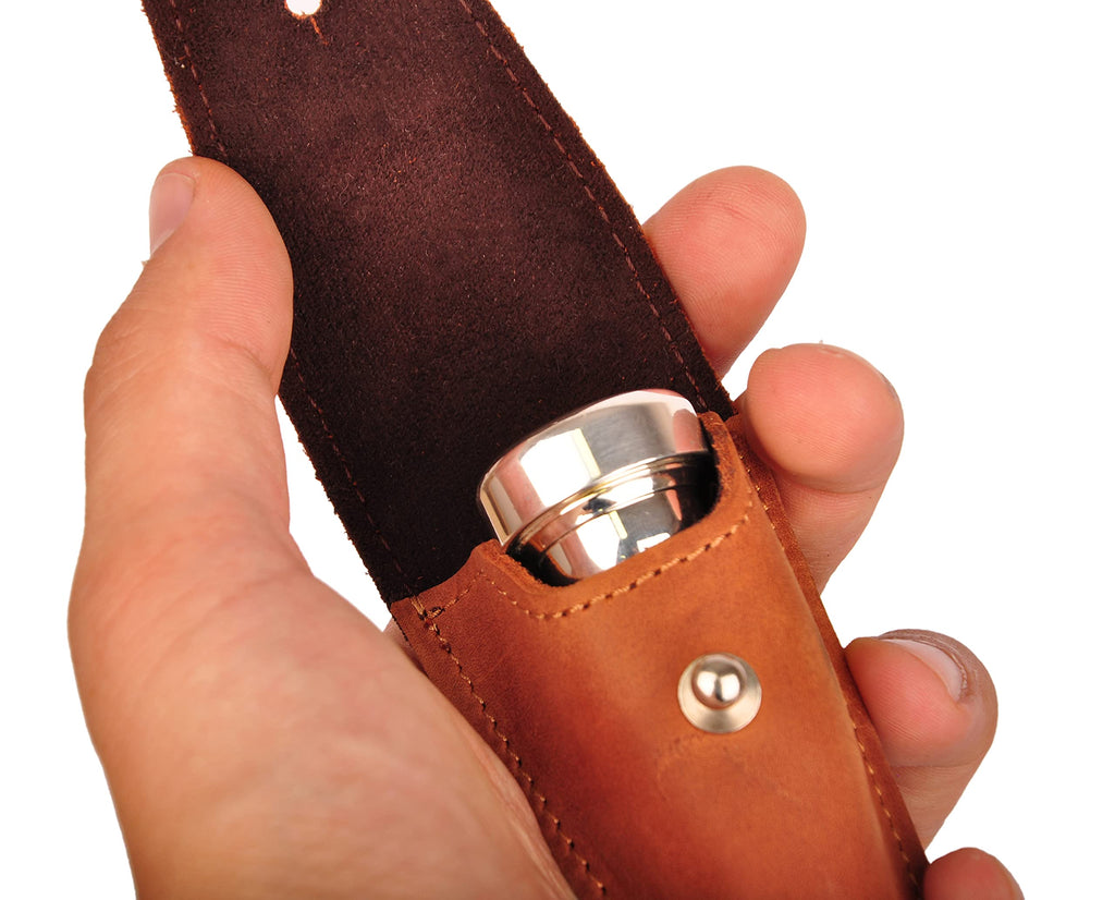 Trumpet Valve Guard XL Genuine Leather Protection Trumpet Valve Cover Valve Wrap (Green)