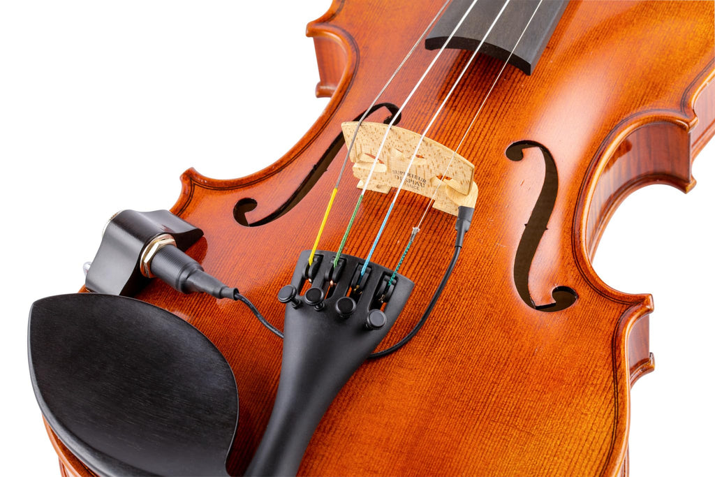 KNA VV-3 Portable Piezo Pickup for Violin and Viola – Lightweight Bridge-Mounted Sensor, Natural Acoustic Sound, Easy Installation, 1/4" Output Jack, No Instrument Modification, Handcrafted in Europe