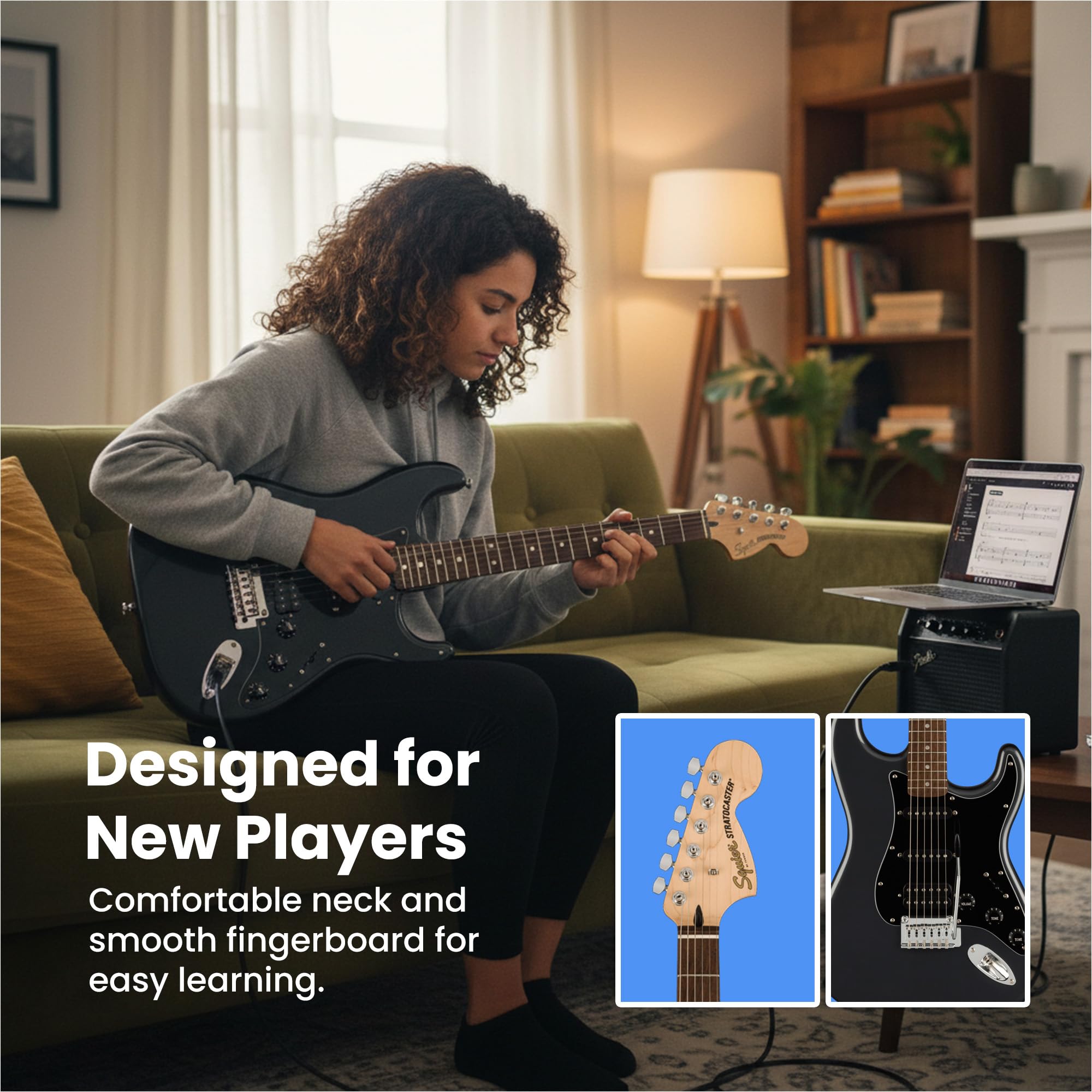 Fender Squier Affinity Stratocaster FMT HSS - Sienna Sunburst Bundle with Frontman 10G Amplifier, Gig Bag, Tuner, Instrument Cable, Strap, Picks, and Austin Bazaar Instructional DVD