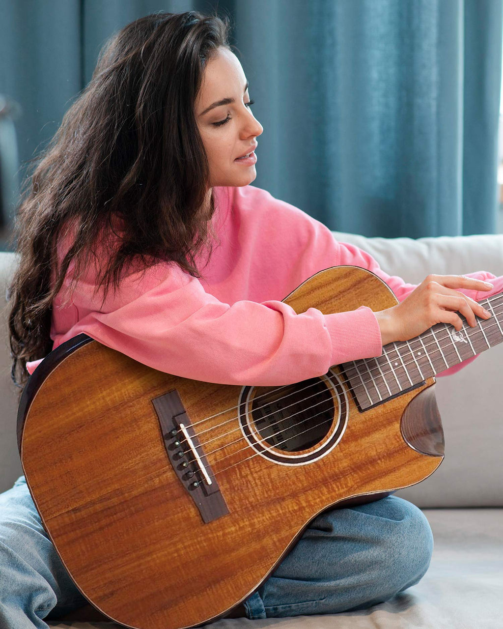 Journey Instruments Solid Sitka Acoustic Collapsible Travel Guitar PJ410N | Traveling Acoustic Guitar with Collapsible Patented System, Portable Backpack Case (African Mahogany)