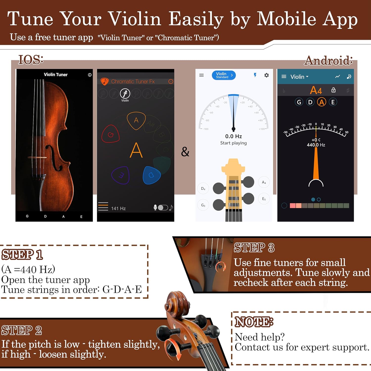 Solid Wood 4/4 Violin for Beginners – Spruce Top & Maple Back Acoustic Violin, Starter Kit with Rosewood Bow,Shoulder Rest, Extra Strings and Cleaning Cloth (Classic, Full)