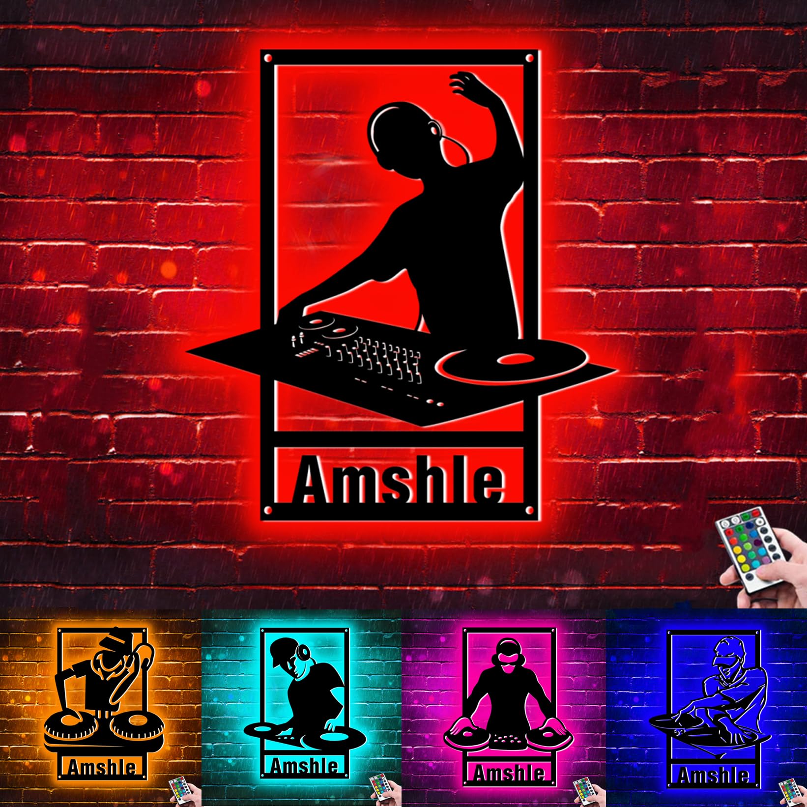 Personalzied Guitarist Name Wall Sign LED Lights Custom Cello Wall Art Music Neon Sign Electric Guitar Night Light Rock DJ LED Lamp Music Studio Plaque Musical Shed Name Plaque for Teacher