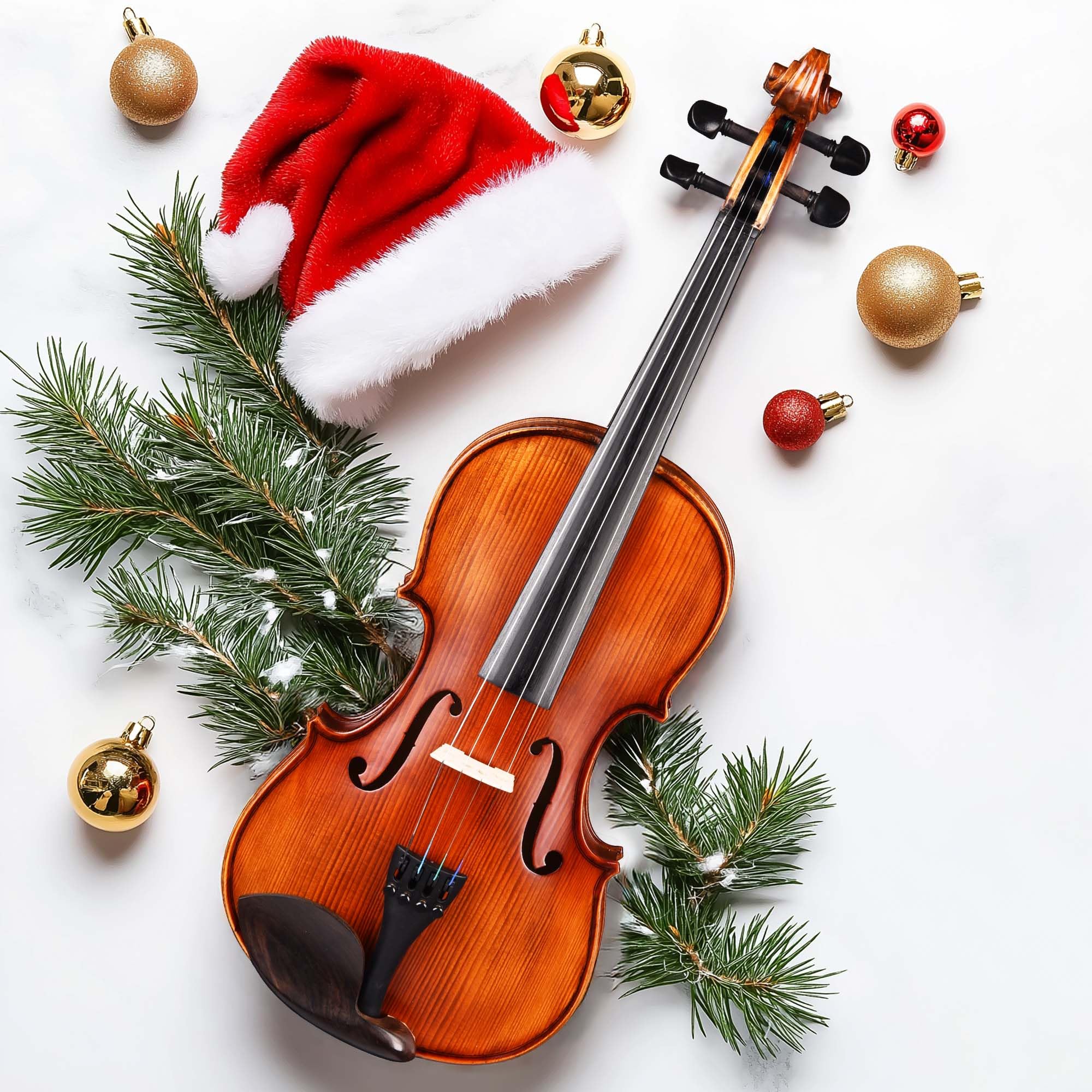 AW Solid Wood Violin 4/4 Full Set Fiddle Beginner Violin Full Size Stradivari Copy Style with Carry Case Bow Rosin Shoulder Rest for Student Adults Starter Kit
