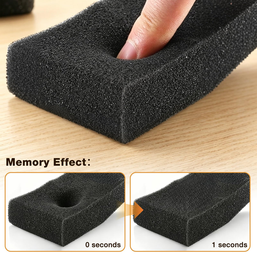 Facmogu 10PCS Foam Violin Shoulder Pad, Economy Sponge Violin Shoulder Pads for 3/4-1/2 Violins, Great Present for Christmas, Soft Violins Sponge Rest with Rubber Bands for Concerts & Party - Black