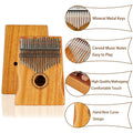 EASTROCK 17 Key Electric Kalimba Thumb Piano Built-in Pickup Professional Electric Kalimba Finger Piano for Kid Adults Beginners Professional (Mahogany Hand Rest EQ)