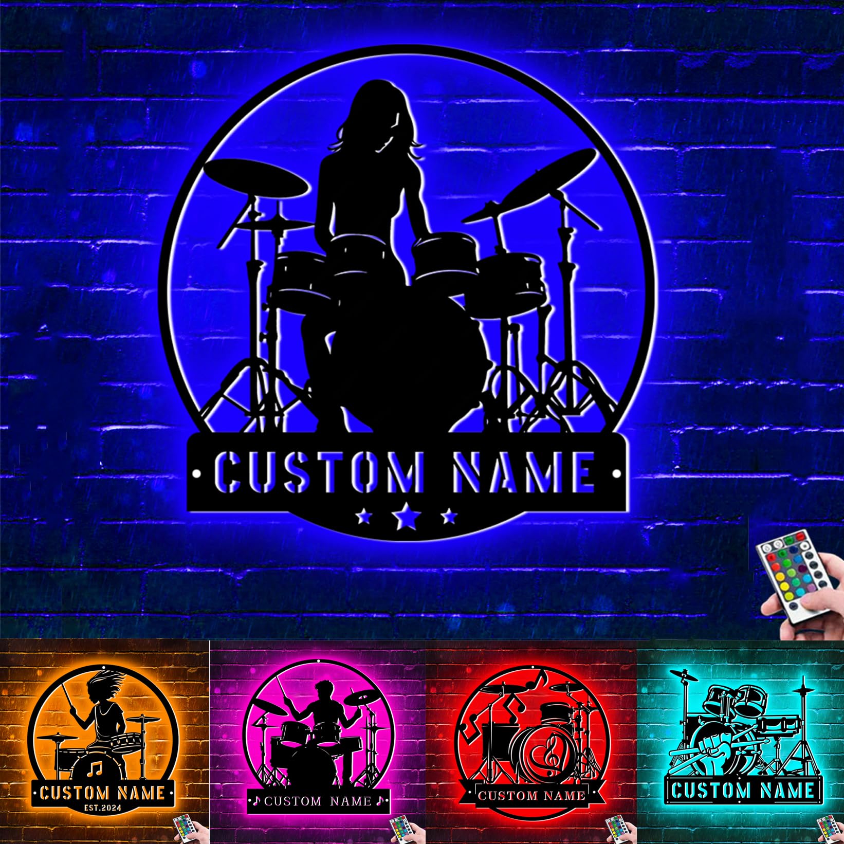 Personalzied Guitarist Name Wall Sign LED Lights Custom Cello Wall Art Music Neon Sign Electric Guitar Night Light Rock DJ LED Lamp Music Studio Plaque Musical Shed Name Plaque for Teacher