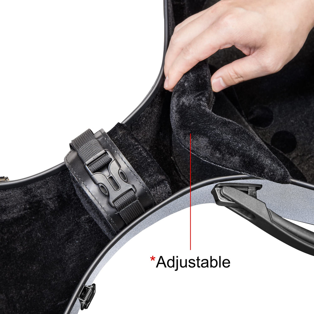 MI&VI CC-9001 Pure 100% Carbon Fiber Cello Case (Full Size) 4/4 with Wheels | Carry Straps | 8lb Lightweight | Tough Shell (3K Blue)