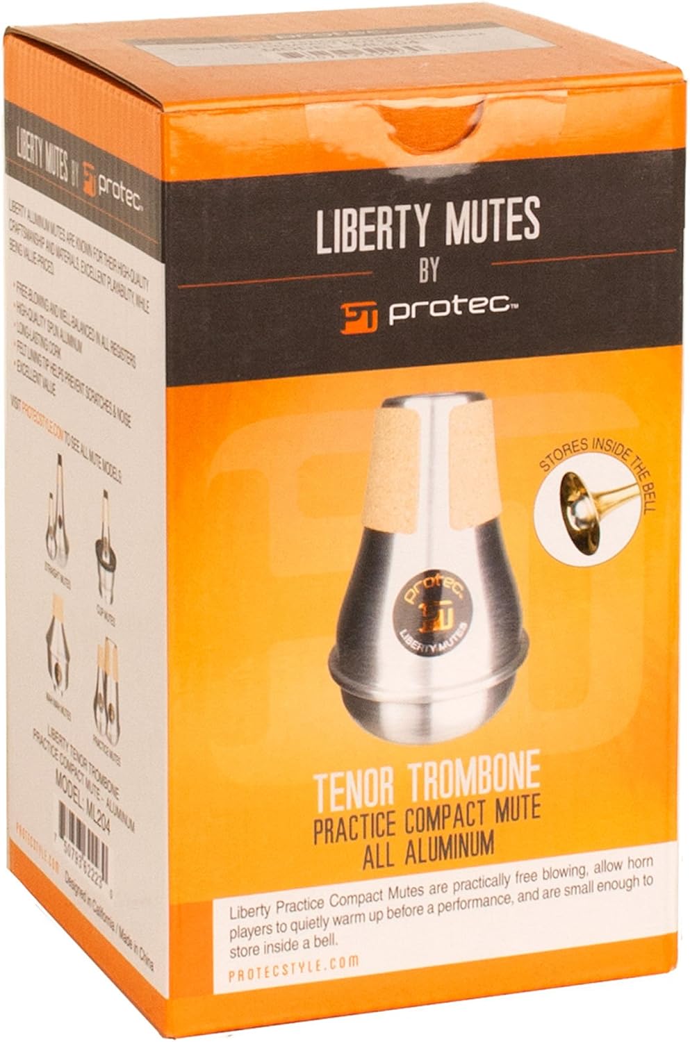 Pro Tec ML204 Liberty Tenor Trombone Compact Aluminum Practice Mute