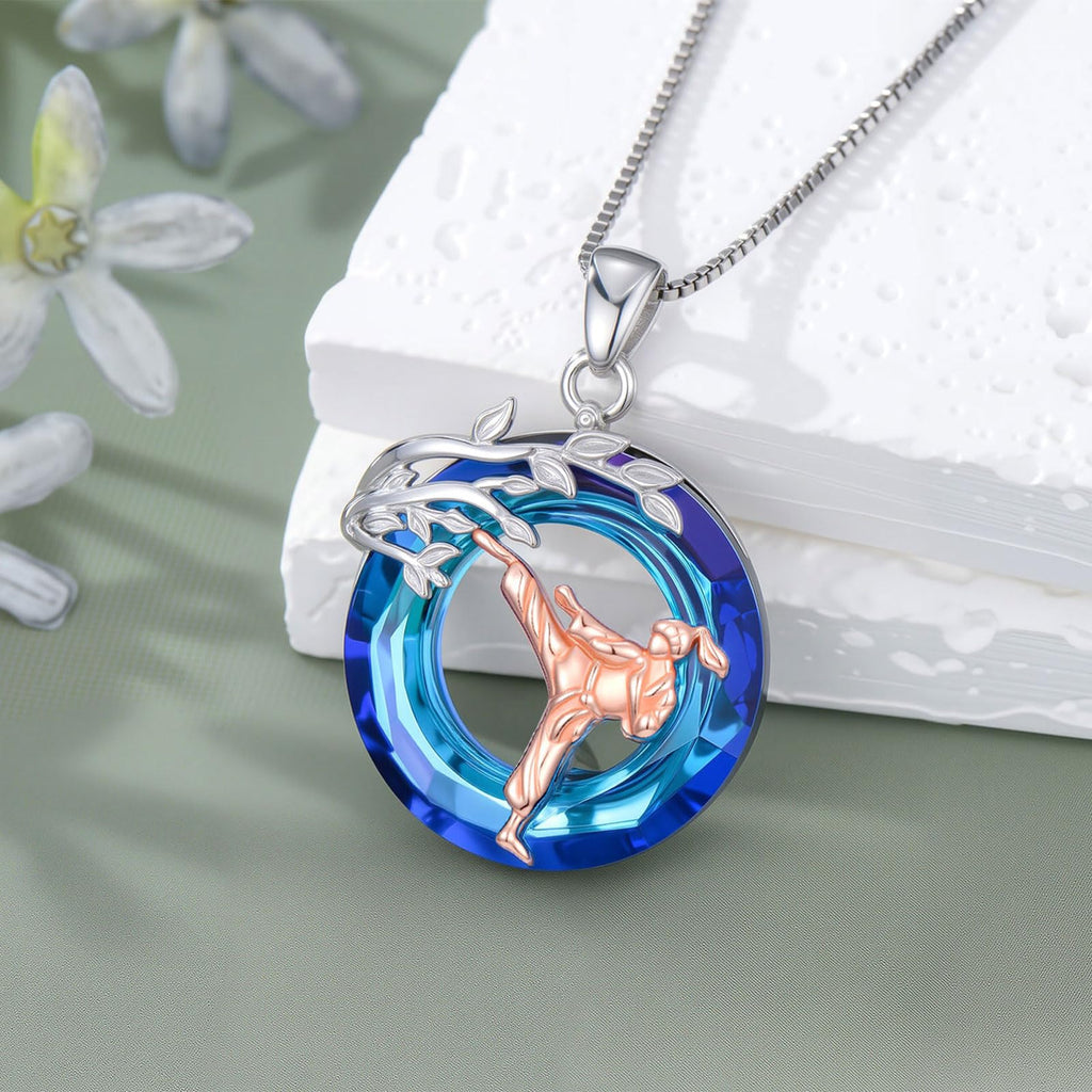 Sport/Music Necklace for Women 925 Sterling Silver Crystal Pendant Tree of Life Jewelry Gifts for Sport Players