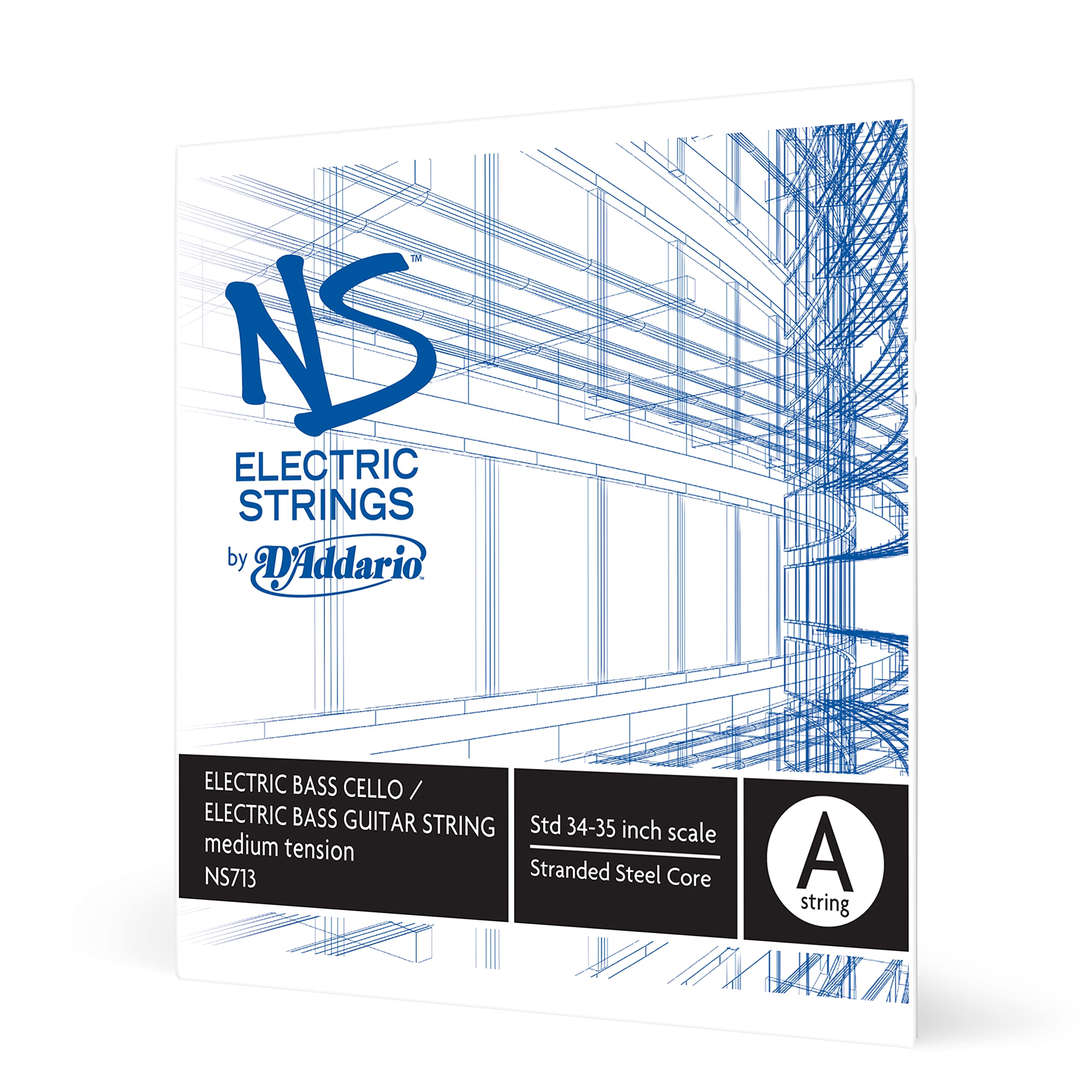 D'Addario NS Electric Bass/Cello String Set, 4/4 Scale, Medium Tension