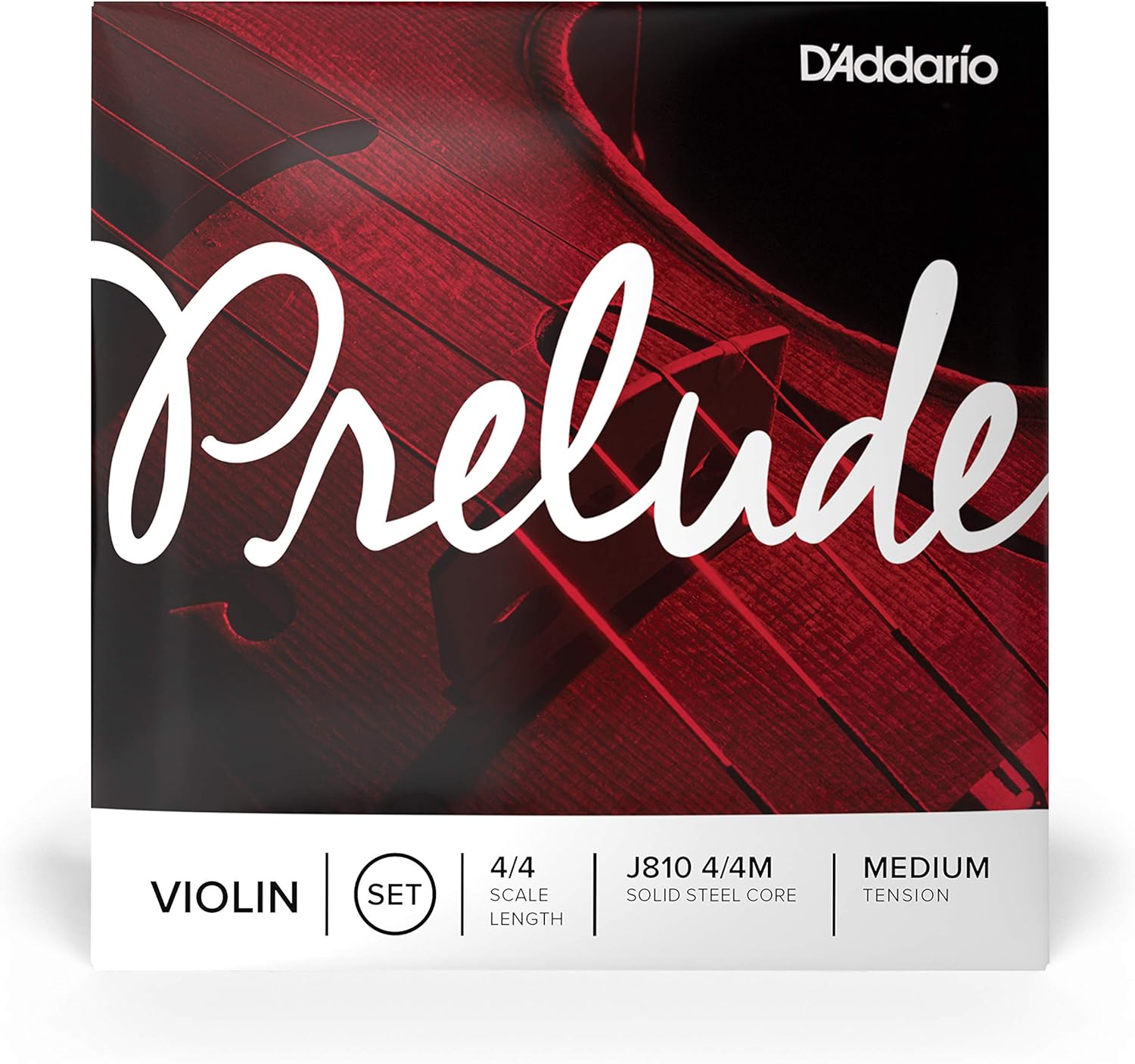 D'Addario Prelude Violin String Set, 4/4 Scale, Light Tension