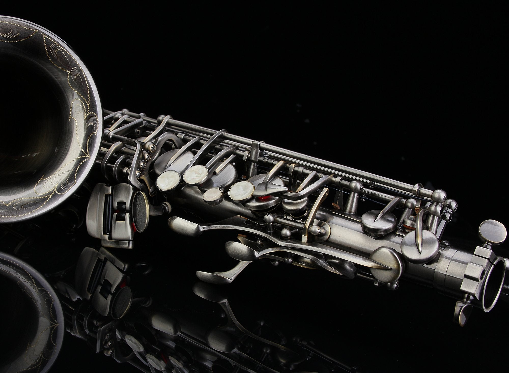 Glory Black Laquer E Flat Alto Saxophone with 11reeds,8 Pads cushions,case,carekit
