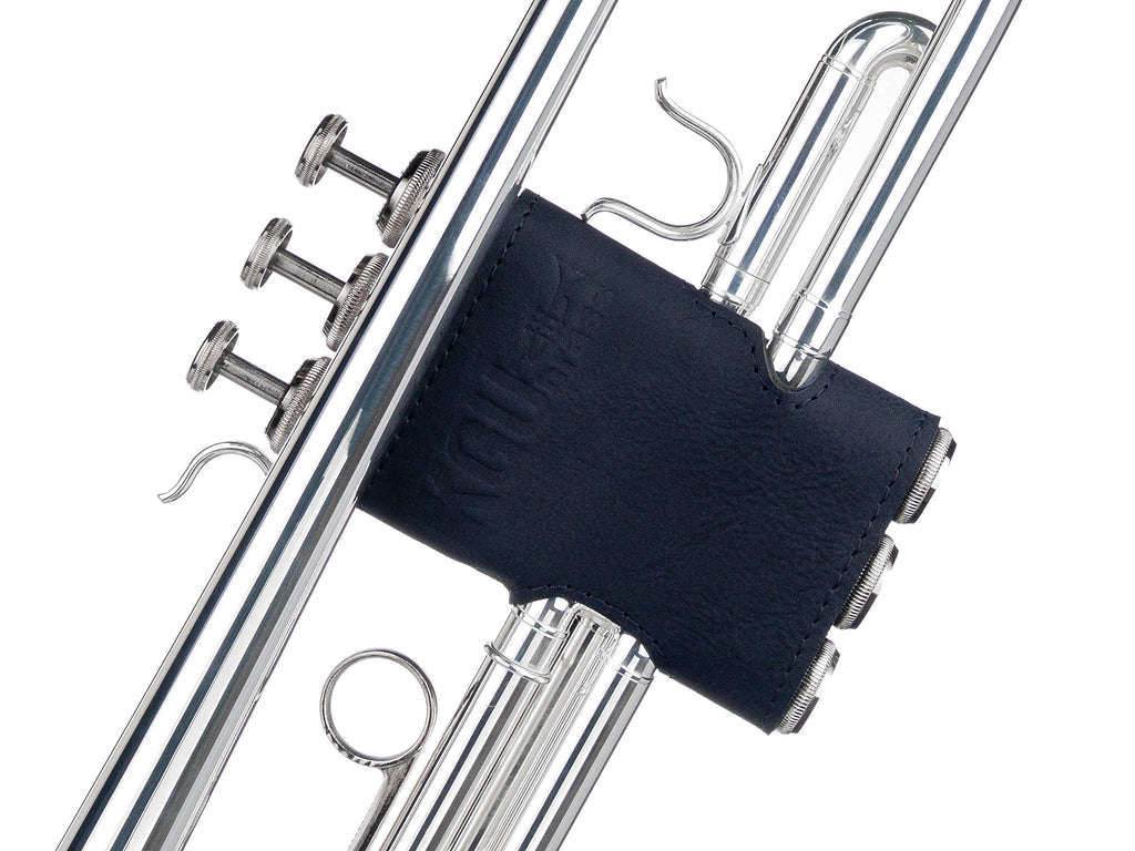 Trumpet valve guard by KGUBrass is the leather trumpet valve protector made of luxurious mild and thick material; use as protection from corrosion, scratches and stains (Marsala)