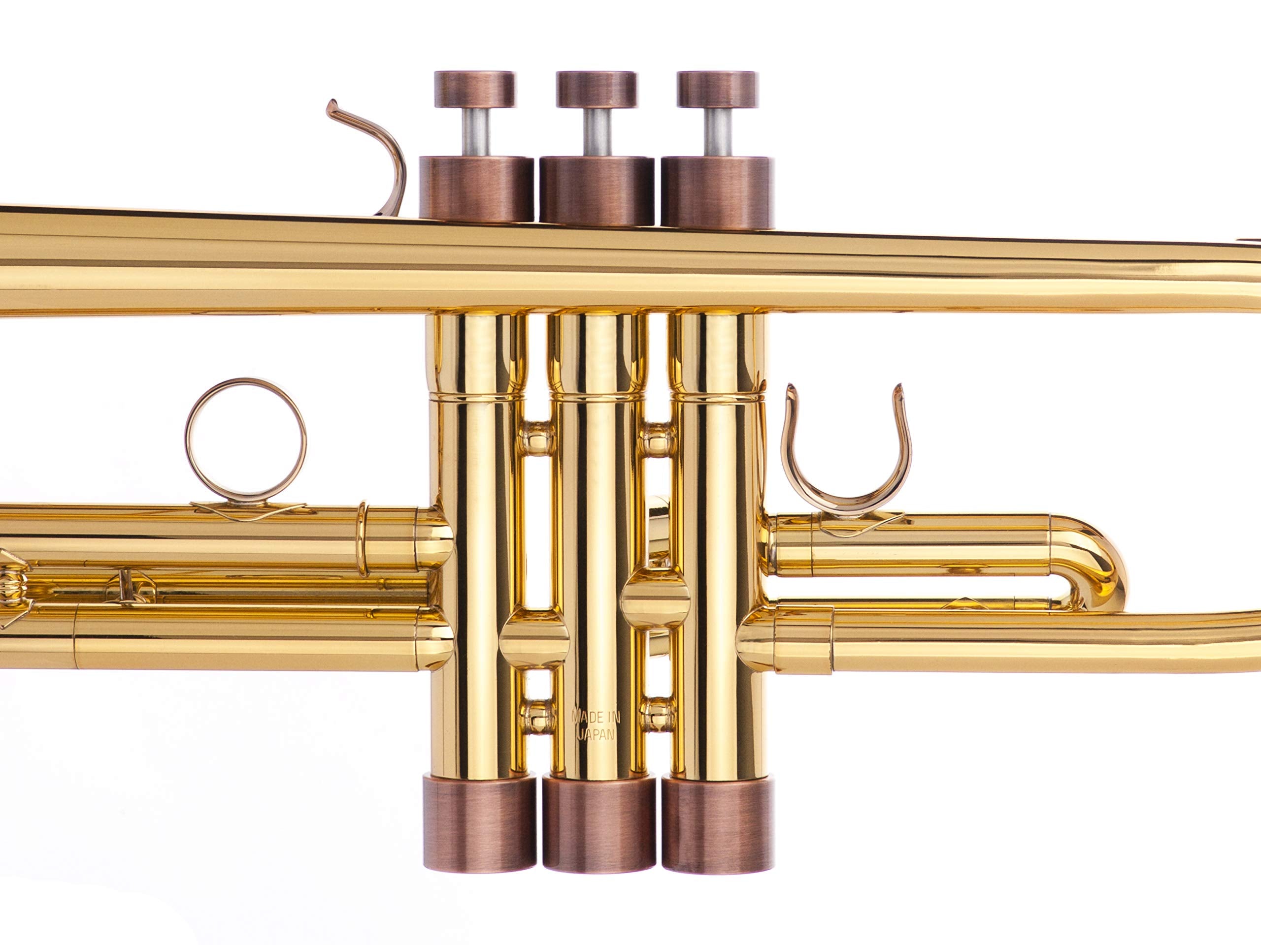 Trumpet Trim Kit for improving the sound. For all Bach Stradivarius Trumpet. Custom made KGUBrass (HEAVY, Antique Bronze Lacquer)