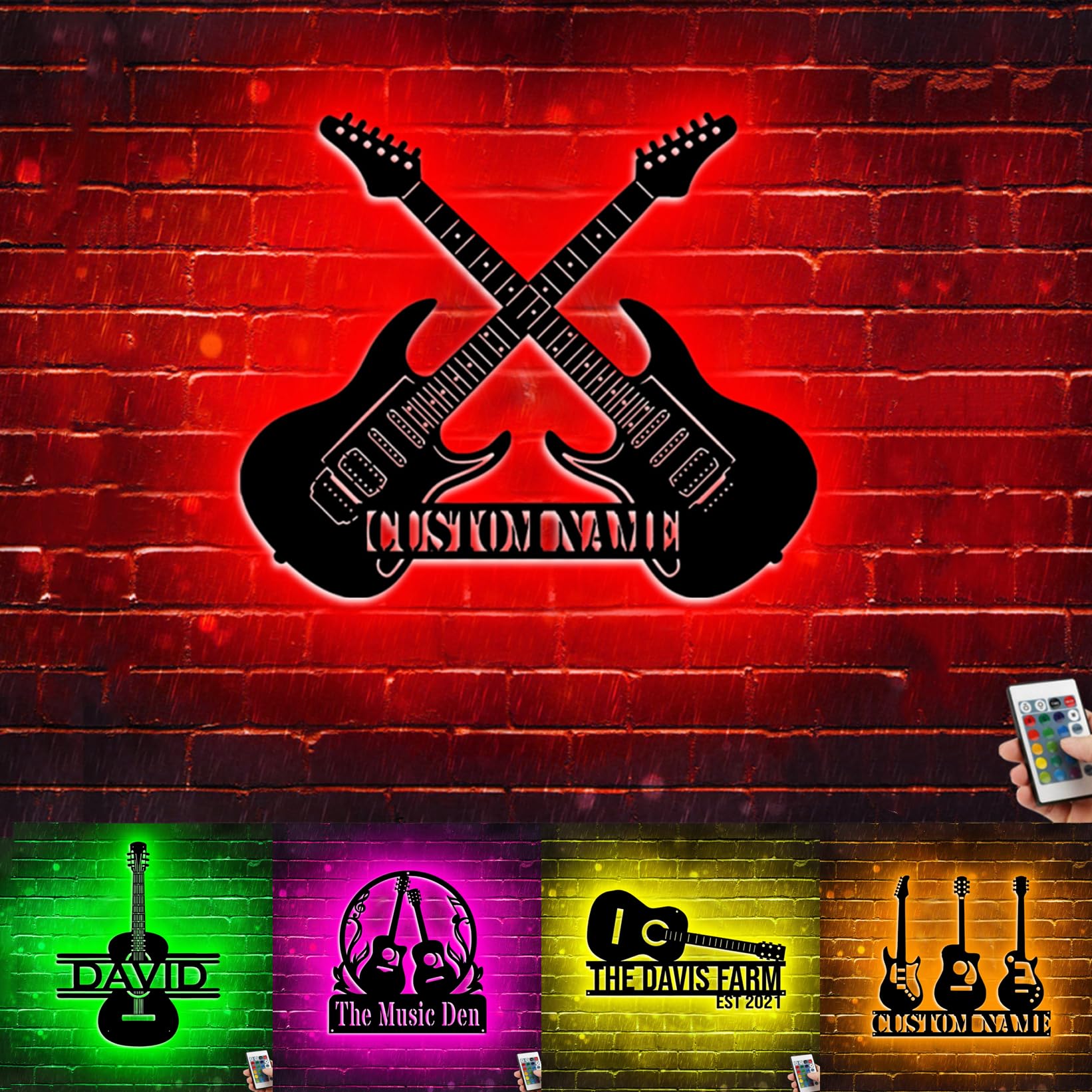 Personalzied Guitarist Name Wall Sign LED Lights Custom Cello Wall Art Music Neon Sign Electric Guitar Night Light Rock DJ LED Lamp Music Studio Plaque Musical Shed Name Plaque for Teacher