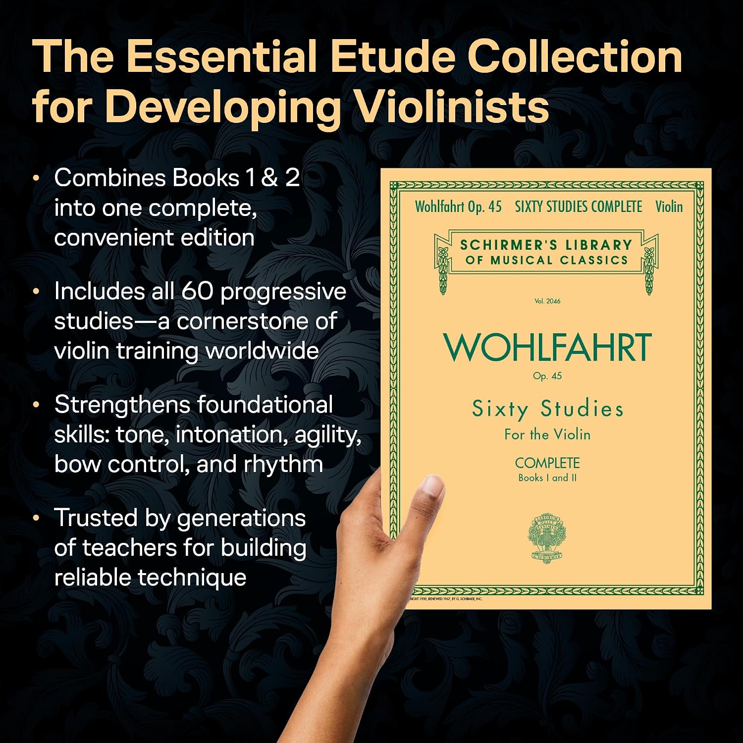 Franz Wohlfahrt - 60 Studies, Op 45 Complete for Violin | Essential Violin Etudes and Exercises for Beginners and Intermediate Players | Classical Violin Technique Book for Students and Teachers
