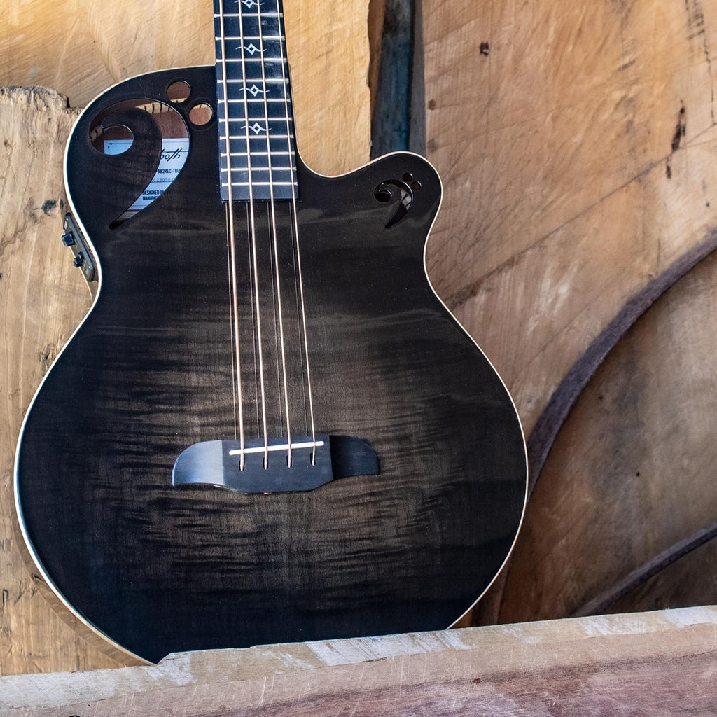 Sawtooth Rudy Sarzo Signature Acoustic-Electric Bass Guitar (Black., Left-Handed)