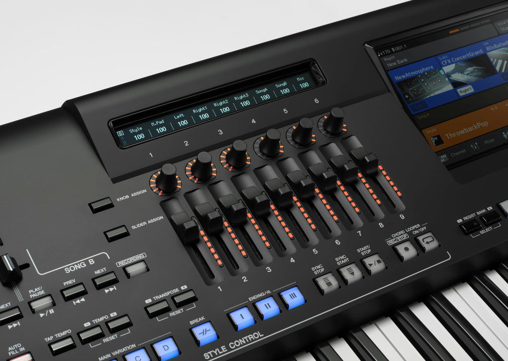 Yamaha 76-Key Flagship Arranger Keyboard, Voice and Style Library, Chord Looper, 9-Inch Touch Screen GENOS2