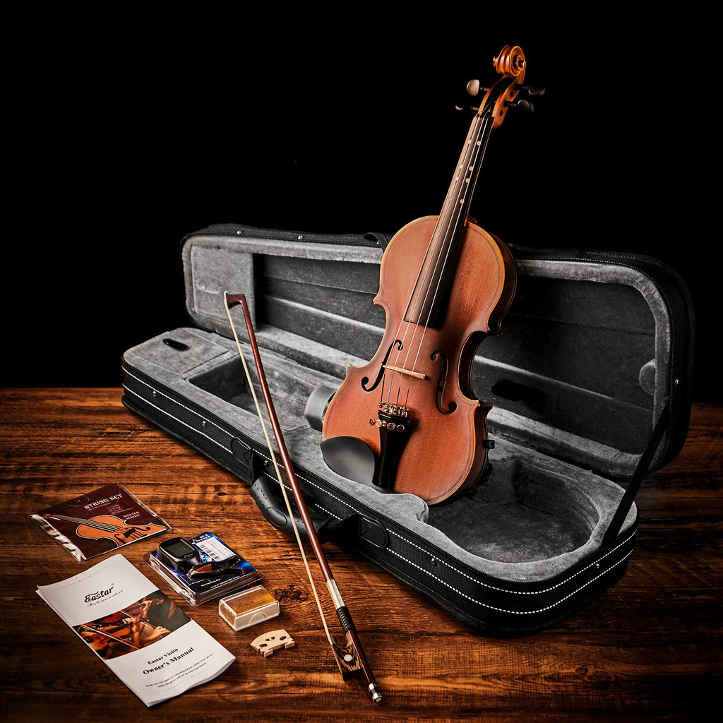 Eastar 3/4 Violin for Beginners, Violins Kit for Student, Fiddle with Hard Case, Rosin, Shoulder Rest, Bow, and Extra Strings (Imprinted Finger Guide on Fingerboard)