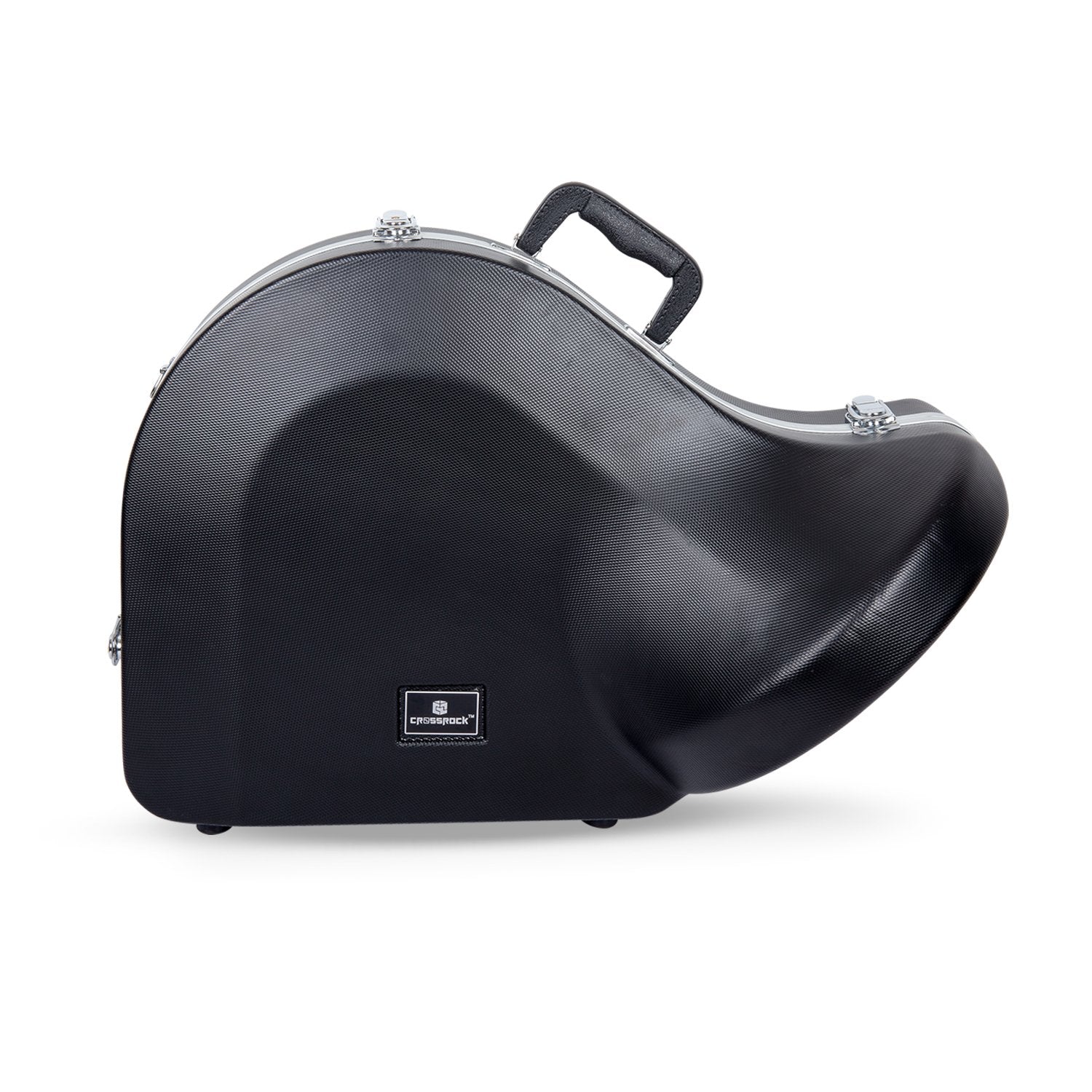 Crossrock ABS Trumpet Case for Bb Horn | Textured Blue Finish with Velvet Interior, Security Lock, Metal Feet & Detachable Strap (CRA862TRBL)