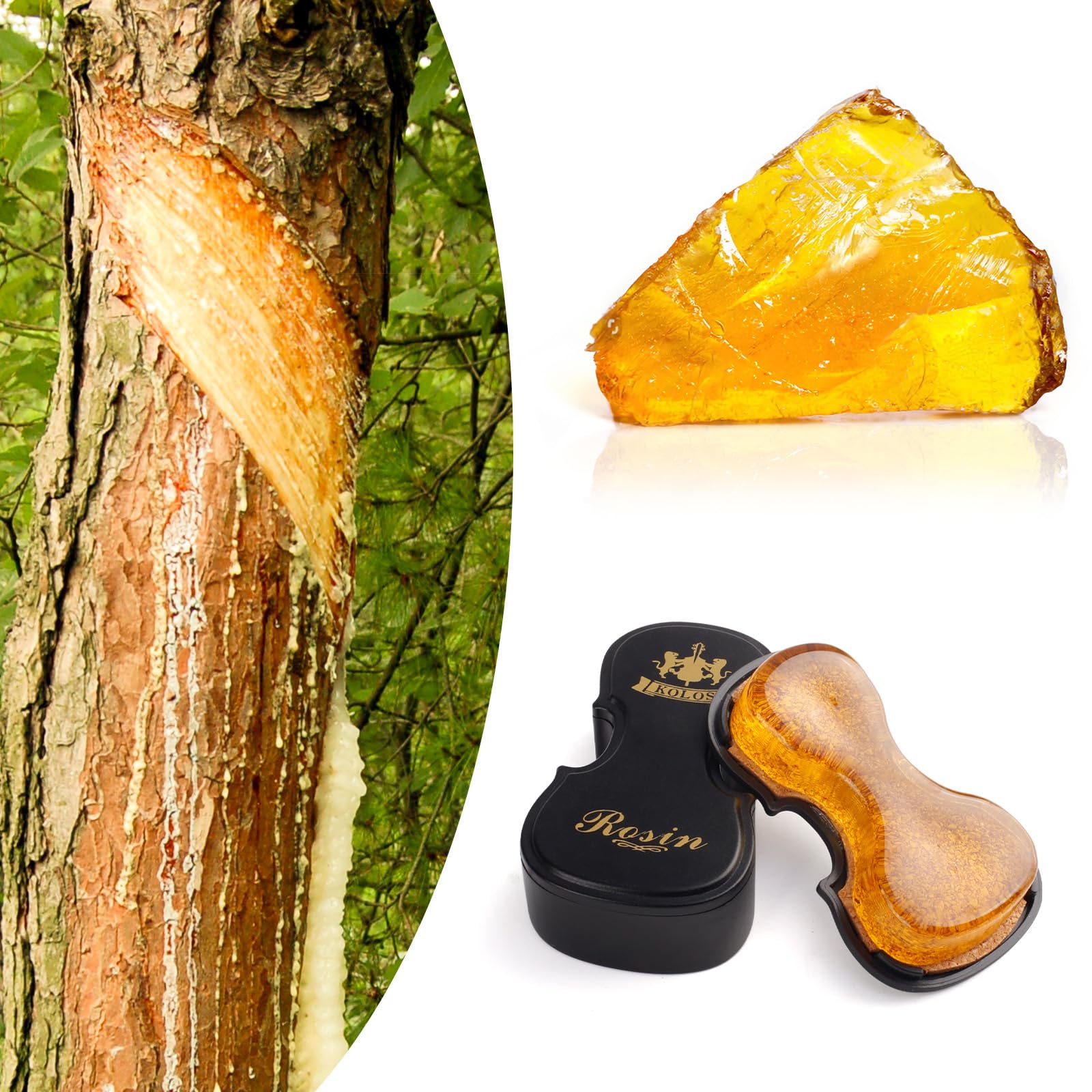 PUNK Natural Transparent Rosin Colophony Suited Violin Cello Viola and other Bowed String Instruments (3A)