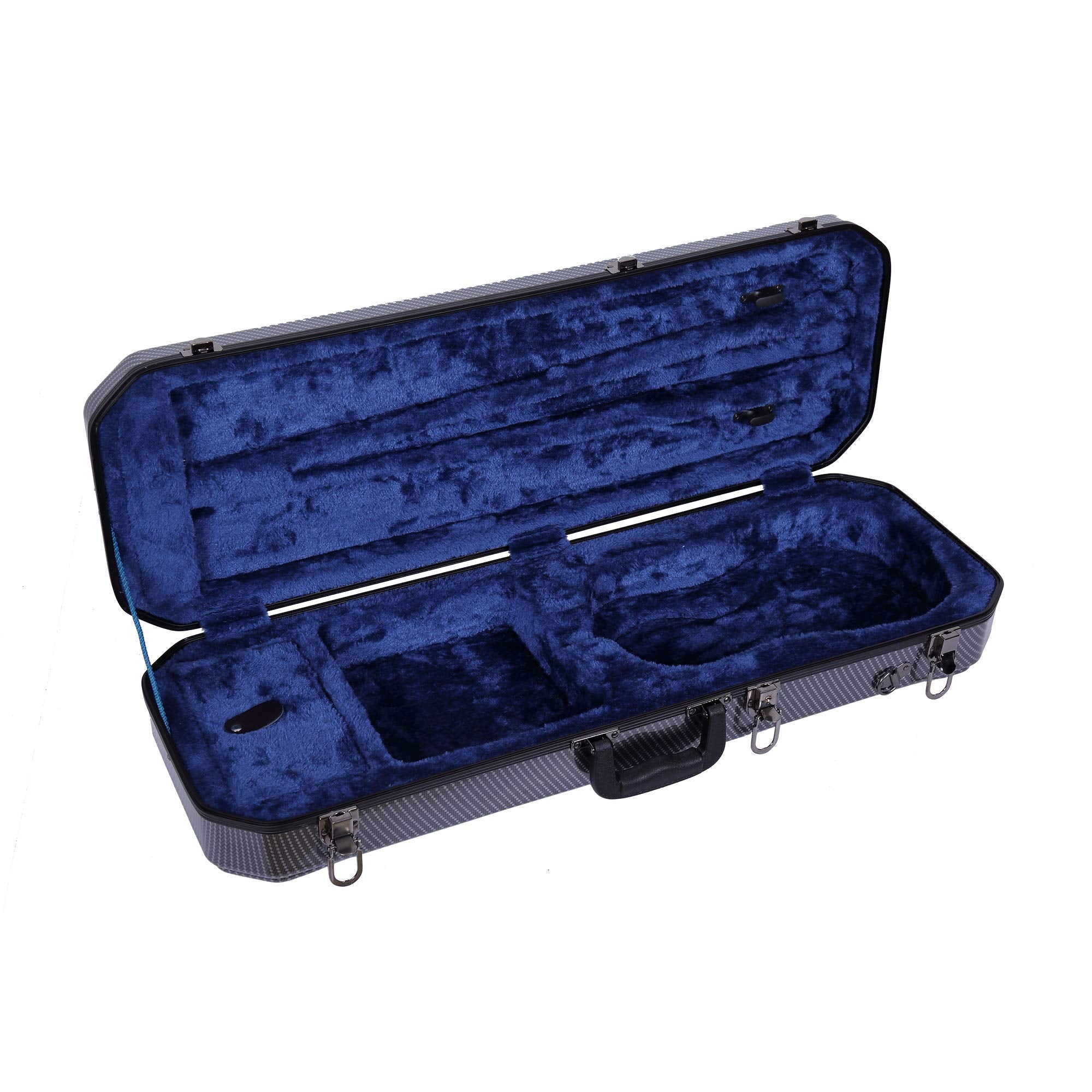 Crossrock 4/4 Violin Case with Carbon Pattern | Lightweight PC Shell, Plush Interior, Backpack Straps – Stylish & Protective for Daily Practice