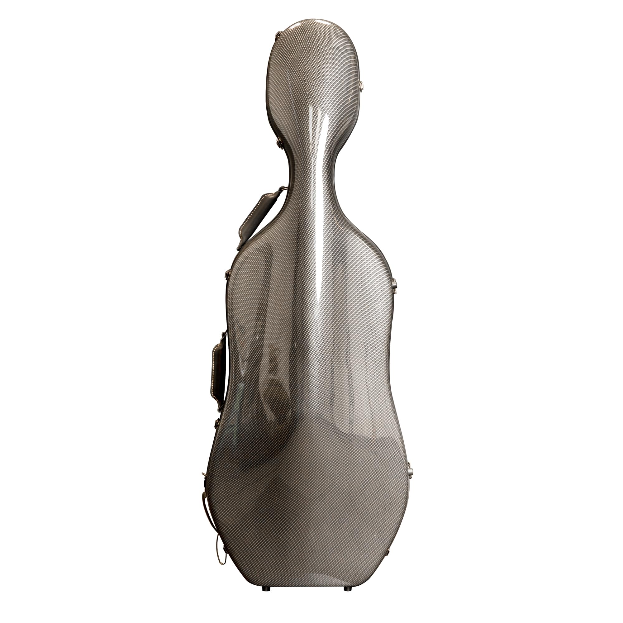 MI&VI CC-8002M Ultra Light Hard Cello Case 4/4 (Full Size) with Adjustable Straps | Carbon Fiber Composite | Montagnana Wide Body Case for 4/4 Sized Cellos
