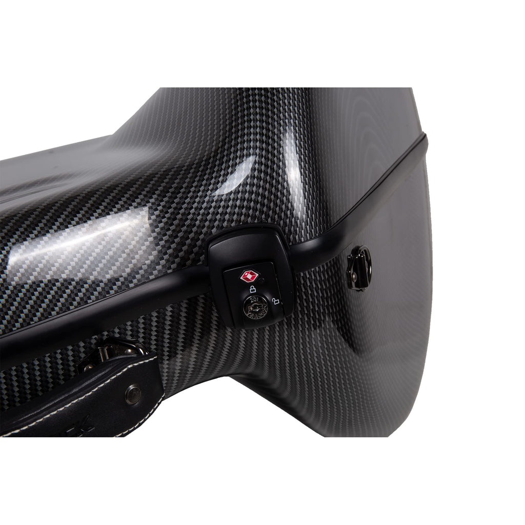 Crossrock Composite Carbon Fiber Hard-shell case for F-Trigger or Straight Trombone with TSA lock-Black(CRF3000TBBK)