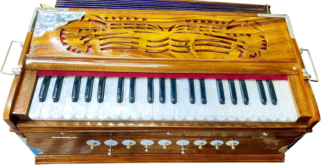 Professional Harmonium | Double Reed 3.5 Octave | 9 Stops + 4 Extra Notes | | Padded Carry Bag | Indian Classical