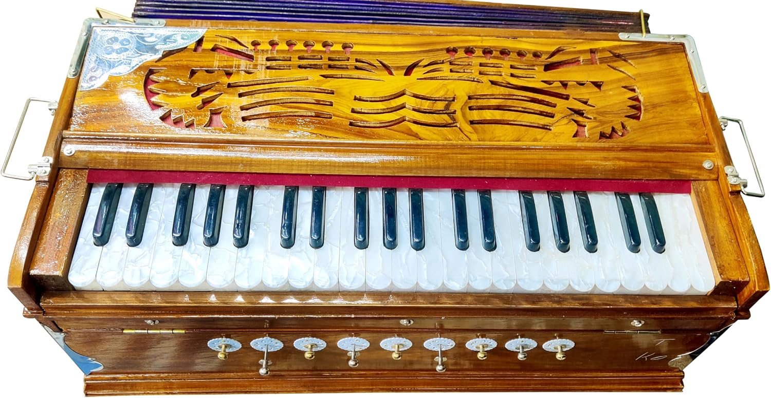 Professional Harmonium | Double Reed 3.5 Octave | 9 Stops + 4 Extra Notes | | Padded Carry Bag | Indian Classical
