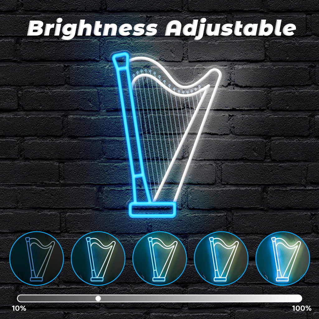 CoolGift Mart Acoustic Guitar Neon Light, Dimmable LED Guitar Neon Wall Sign USB Powered, Decorations for Bedroom Living Room Man Cave Music Studio, Gift for Guitar Players Guitarists Music Lovers