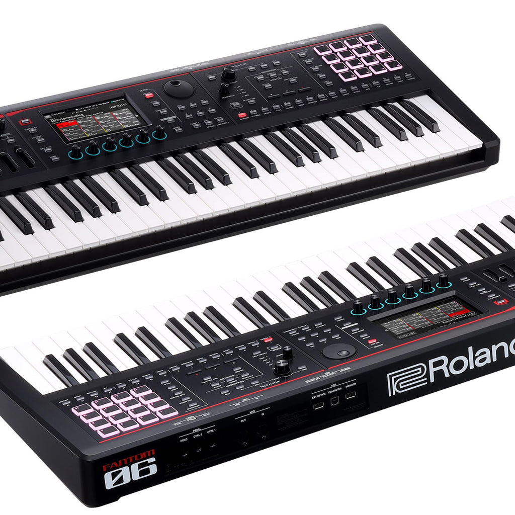 Roland Fantom 8 EX 88-Key Workstation Keyboard Synthesizer Bundle with Adjustable Stand, Sustain Pedal, Online Piano Lessons, Instructional DVD, and Austin Bazaar Polishing Cloth