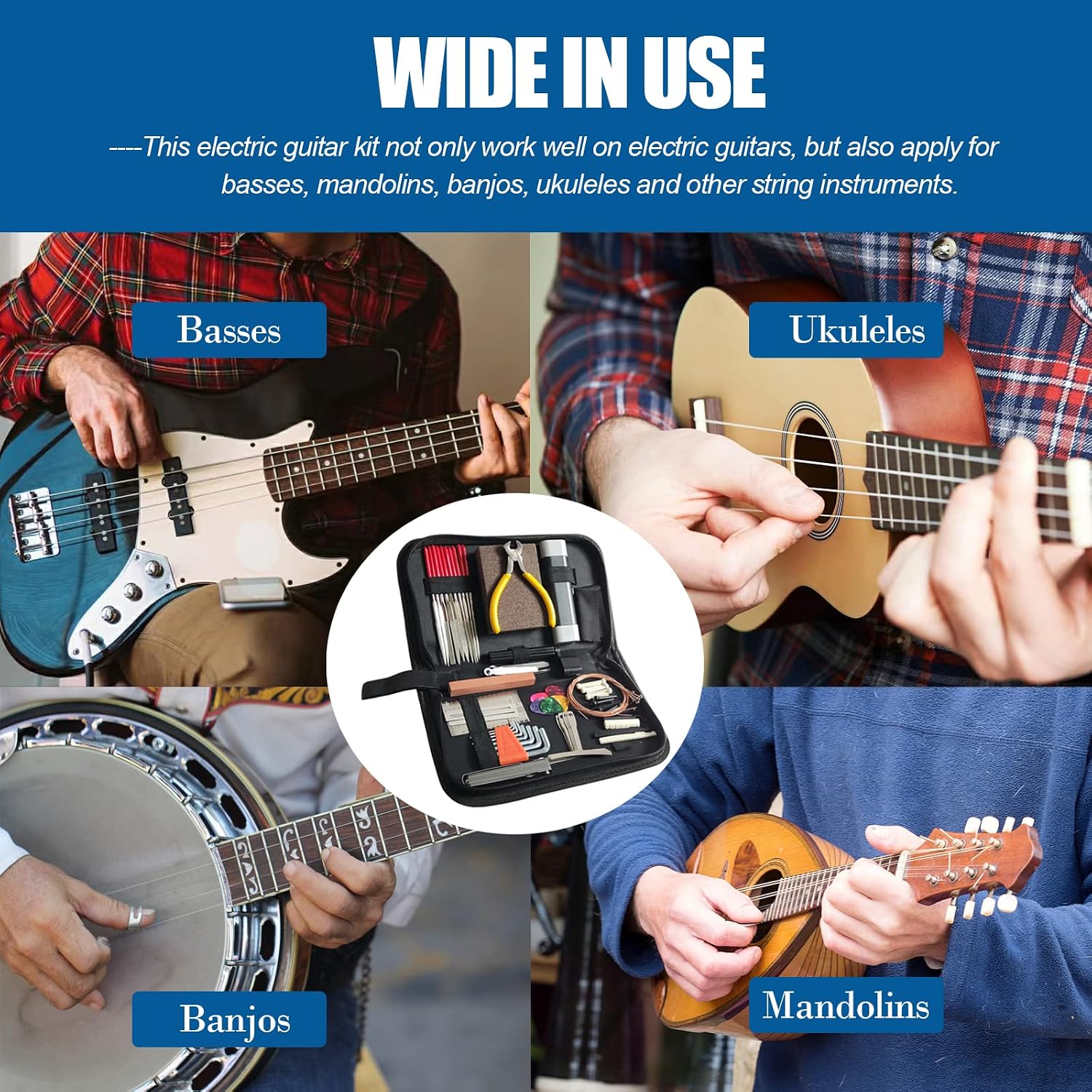 72 PCS Guitar Tools for Set Up, Intonation Adjustment and Repair, Guitar Gift