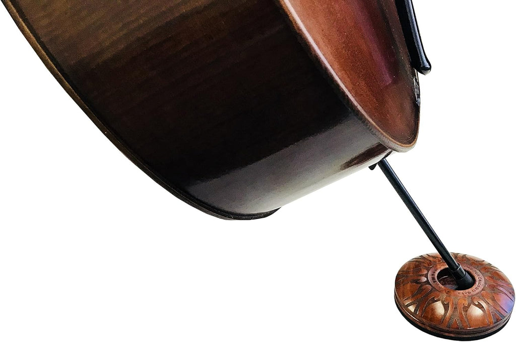 MI&VI Cello and Double Bass Round Endpin Stop - Perfect Anti-Slip Rest, Sound Stopper, Holder Pin, Real Wood