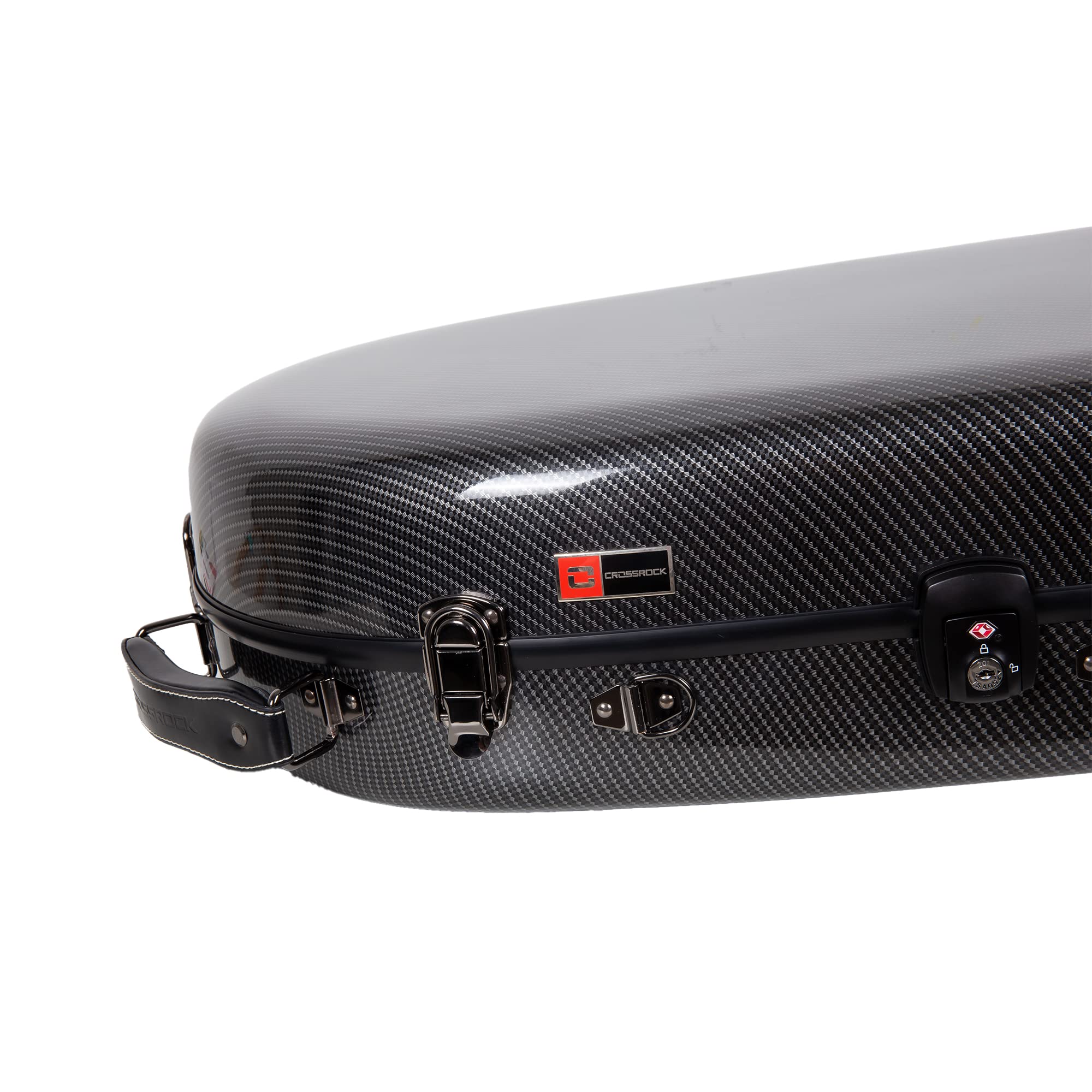 Crossrock Composite Carbon Fiber Hard-shell case for F-Trigger or Straight Trombone with TSA lock-Black(CRF3000TBBK)
