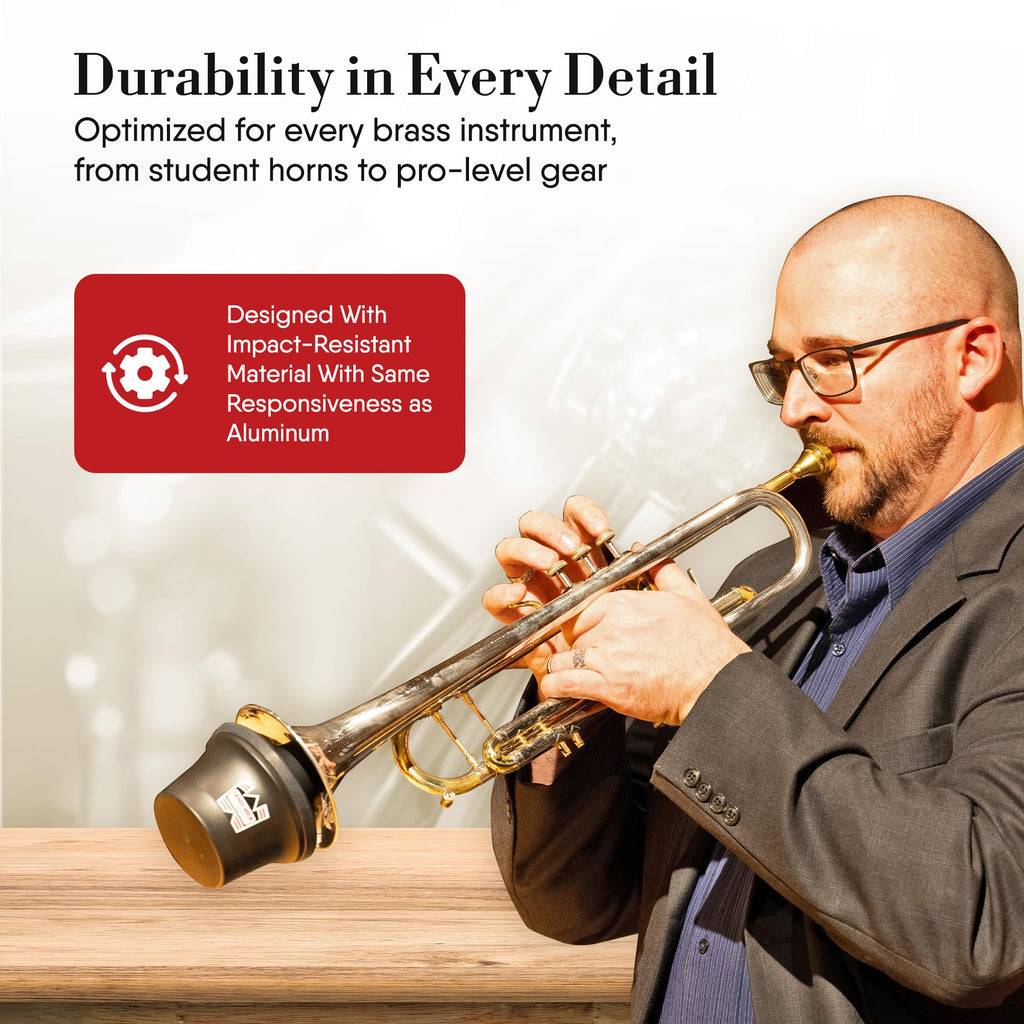 Denis Wick Straight Mute for Trumpet or Cornet, 5504 - Hand-Spun Aluminum Mute with Natural Cork - Brilliant Tone, Reliable Intonation & Tight-Bell Fit for Performance - 6.1 x 3.4 x 3.4 In, 2.26 oz